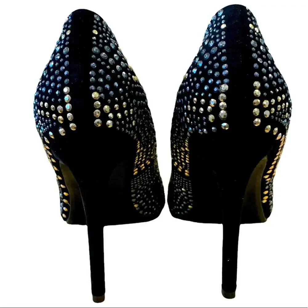It’s OK shoes. High heels. Studded and faux suede uppers. 4” heels size 9 - Picture 9 of 13